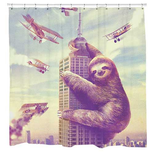 https://www.homerungifts.com/wp-content/uploads/2020/05/Sloth-King-Kong-Shower-Curtains.jpg